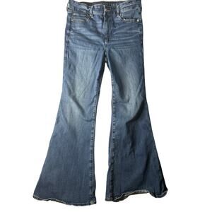 American Eagle Festival Flare Jeans 10 Stretch 70s Style